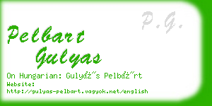 pelbart gulyas business card